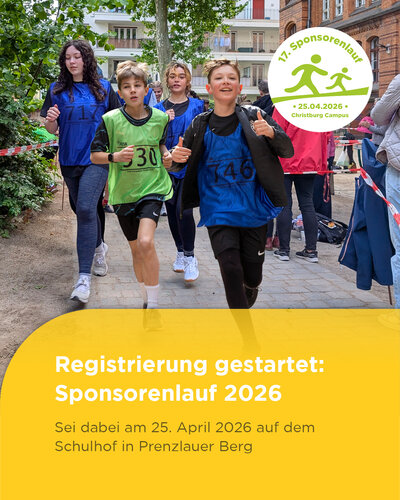  Am 25.04.2026 heißt es wieder: Runden sammeln für den guten Zweck! 
Beim Sponsorenlauf unserer Schulen in Prenzlauer...